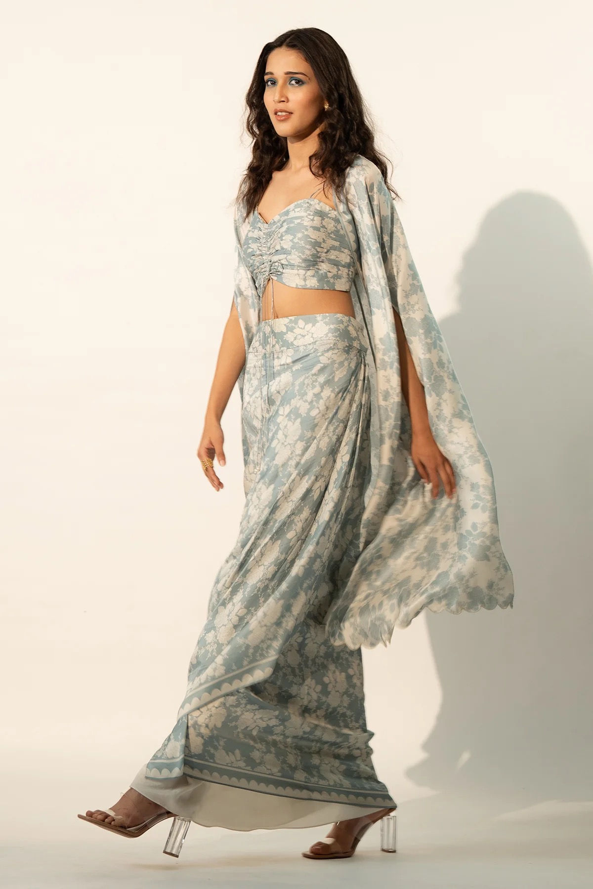 CO-ORD SET WITH DRAPED SKIRT