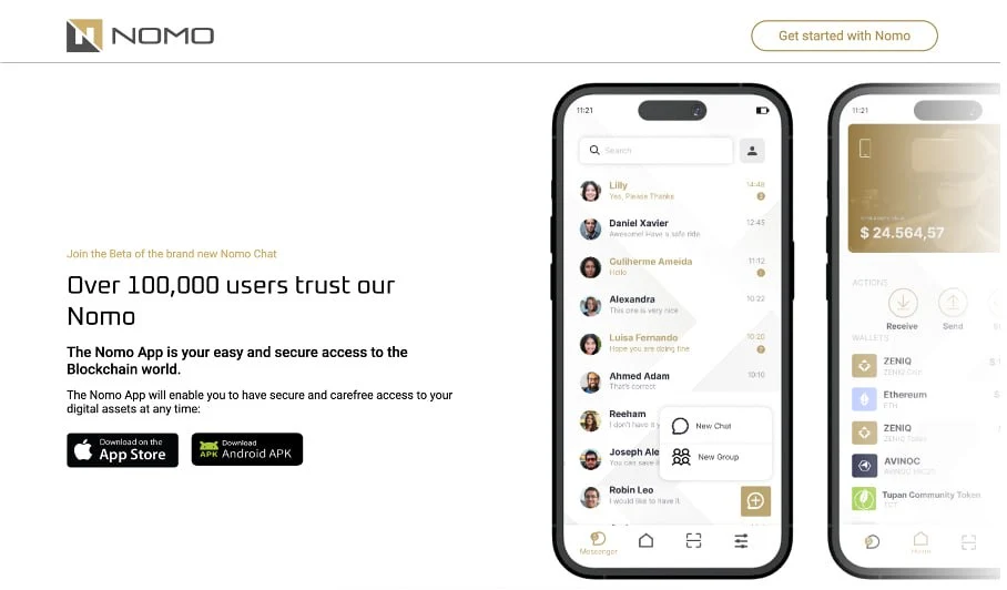 Over 100,000 users trust our Nomo App