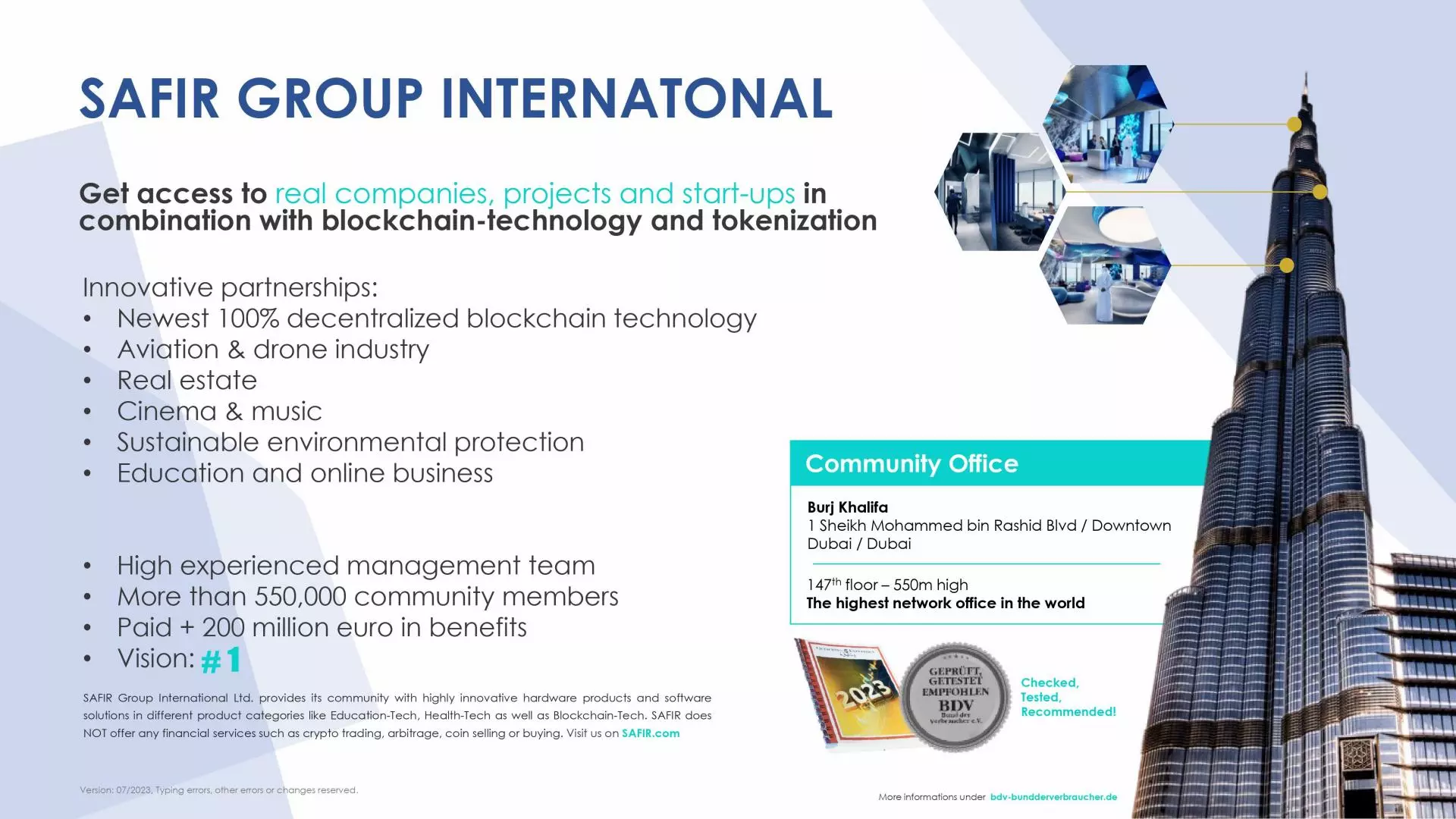Information about Safir Group International