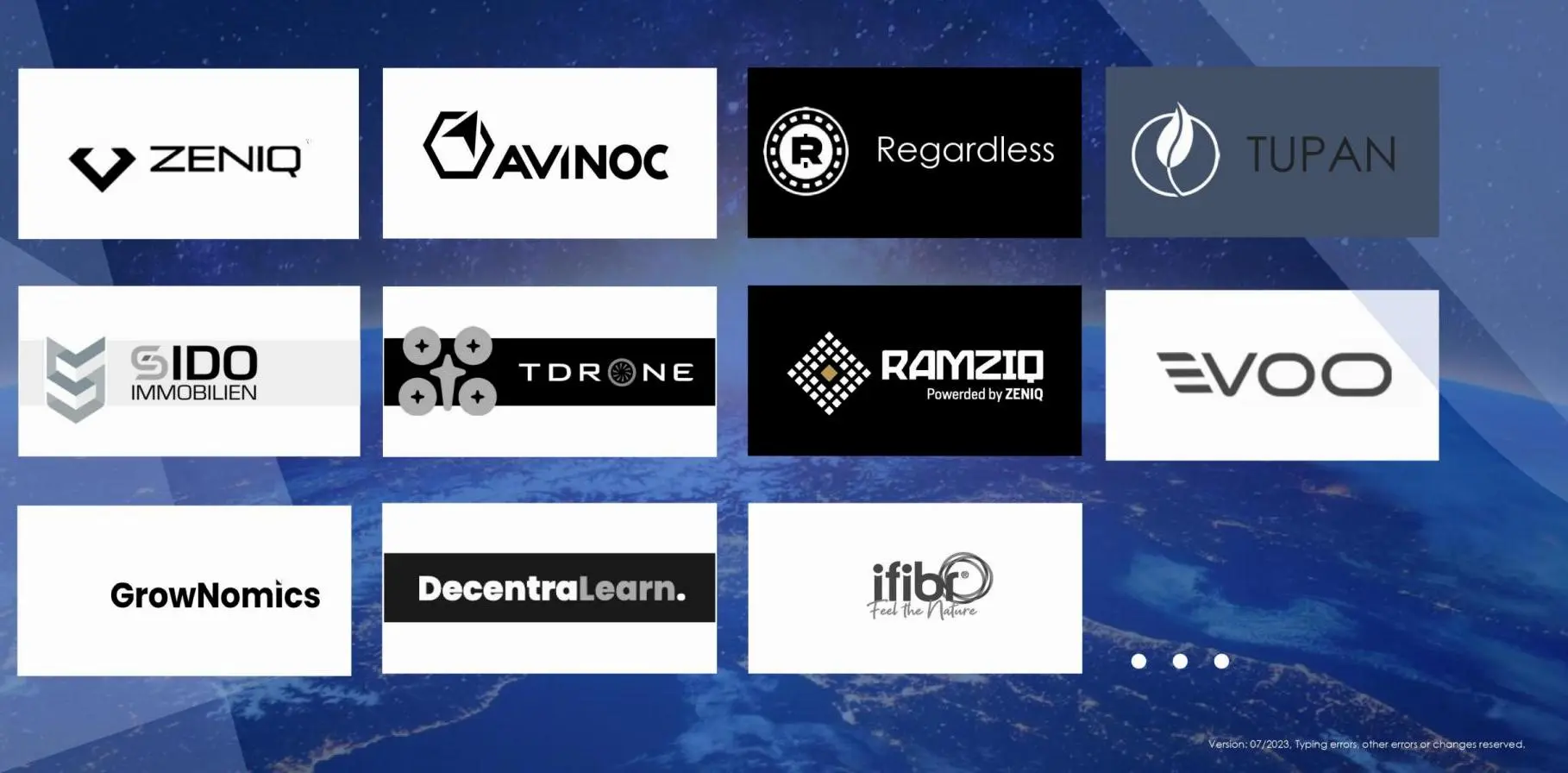 Safir Cooperation partners in blockchain-tech ZENIQ AVINOC TUPAN SIDI REGARDLESS NOMO