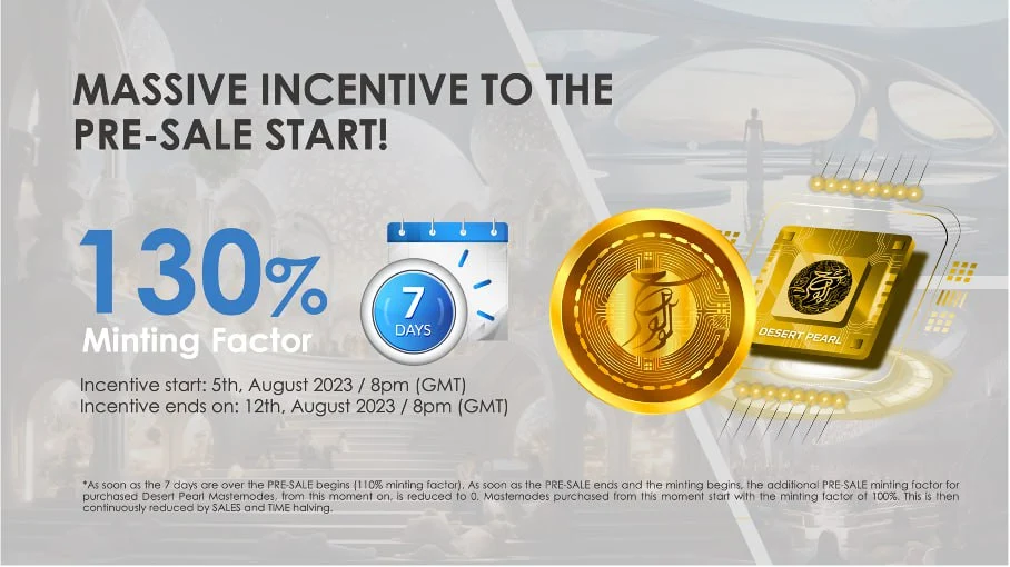 Massive incentive to the pre sale start the Desert Pearl