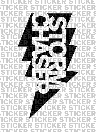 Thumbnail: Sticker STORMCHASER schwarz / weiß