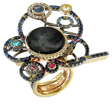 Onyx Galaxy Ring - Caratell Fine Jewellery Collection