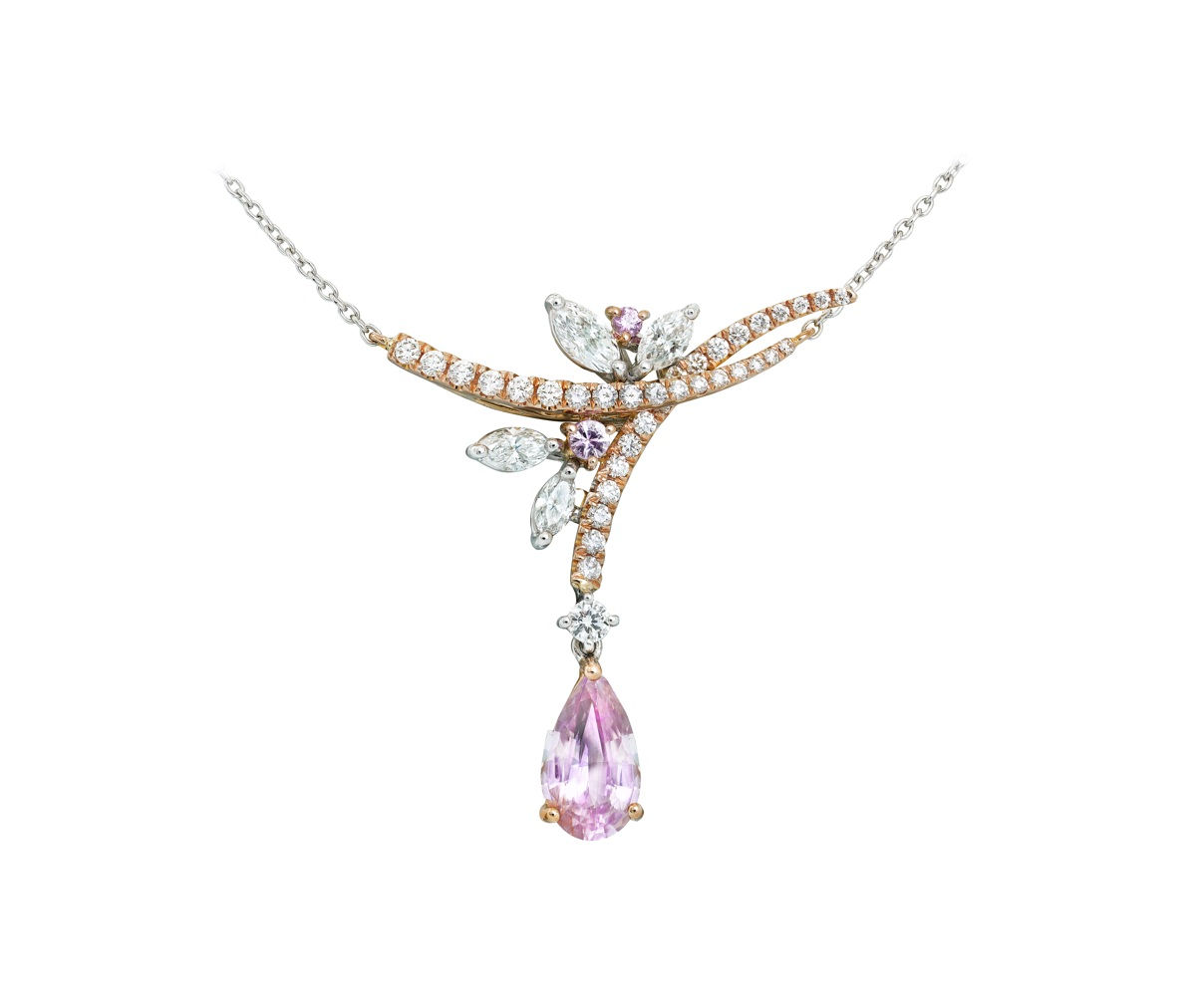 The Garden Pink Sapphire Necklace: A Symphony of Nature