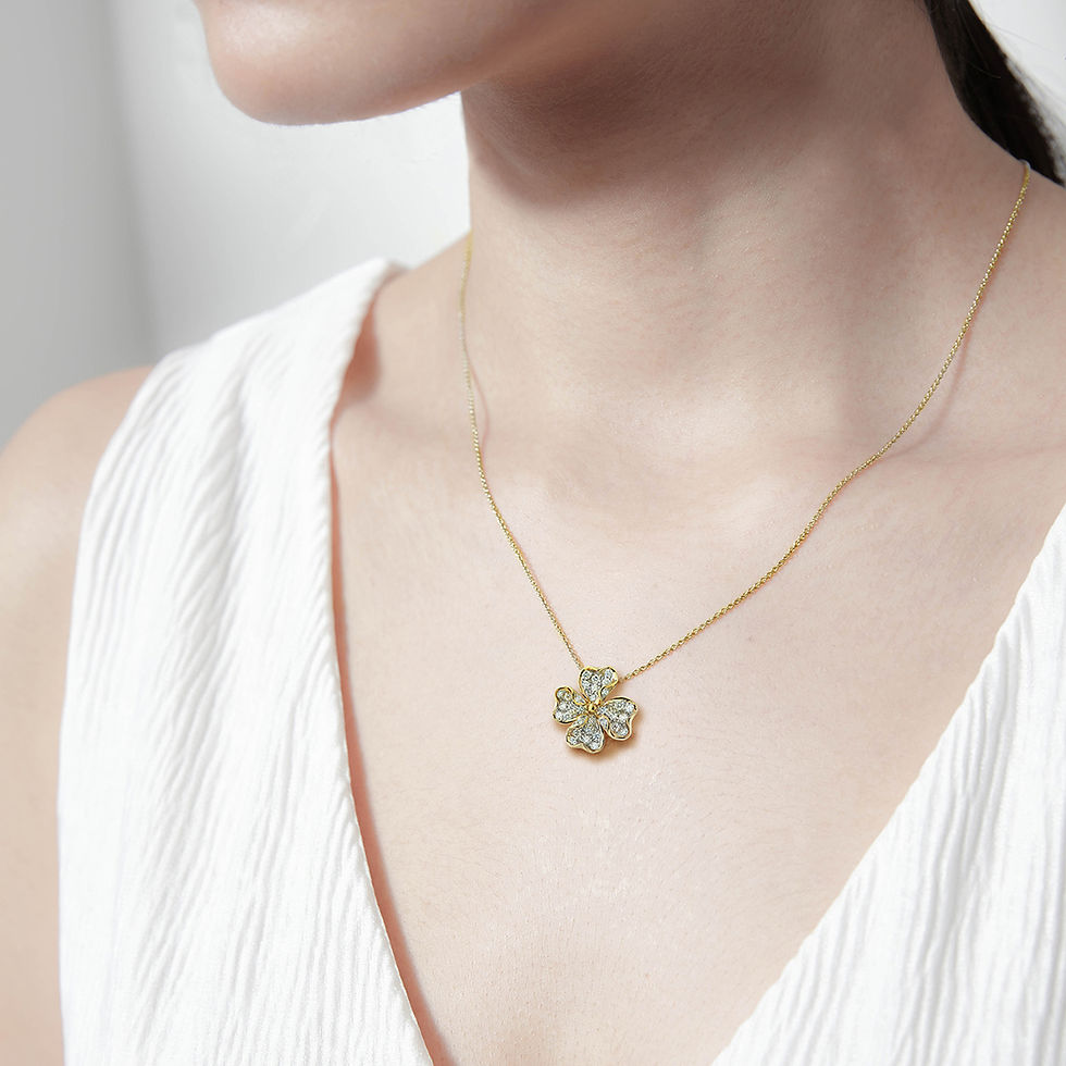 Thumbnail: Clover Diamond Pendant BG