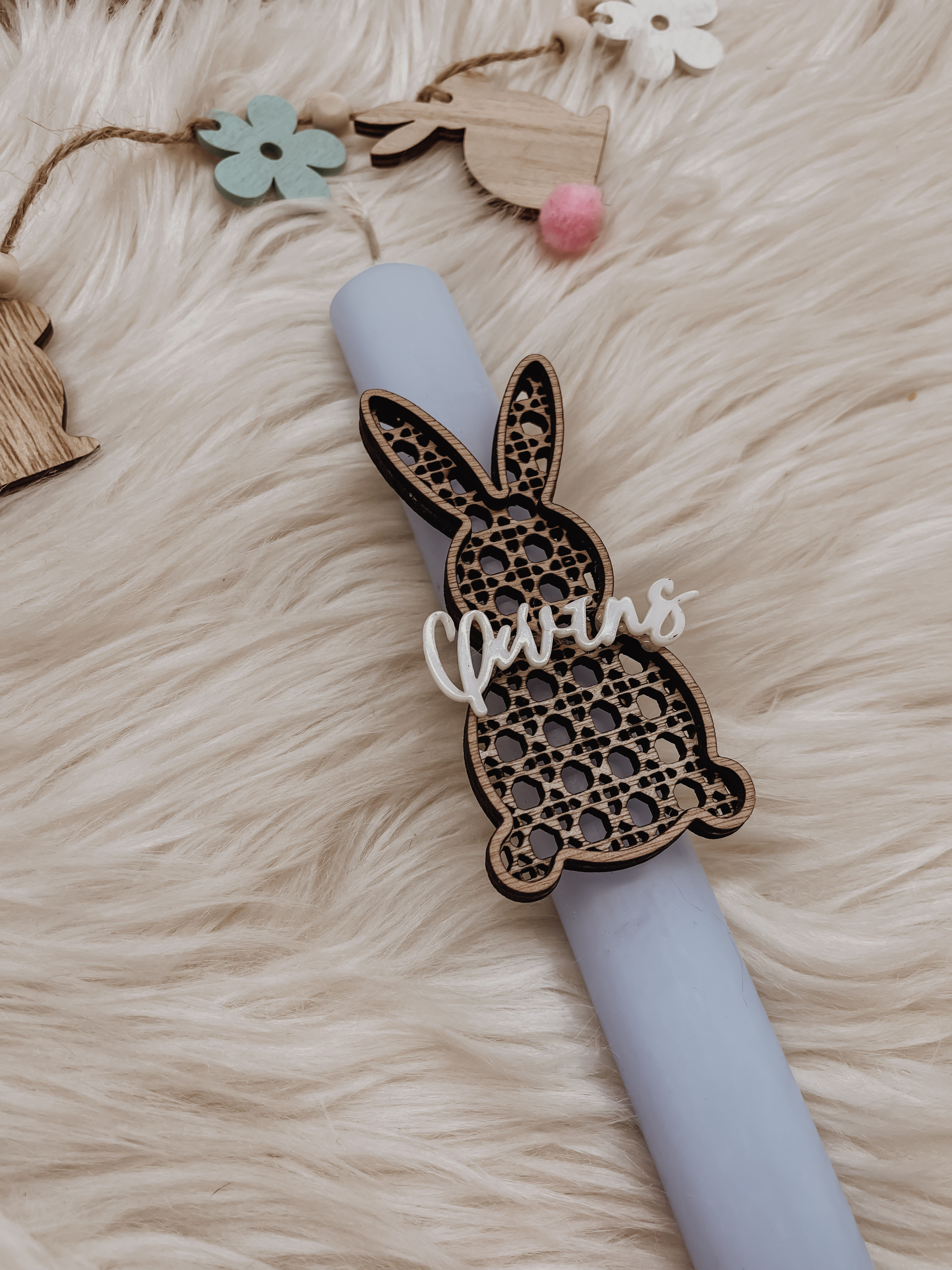 Λαμπάδα Rattan Easter Bunny 3