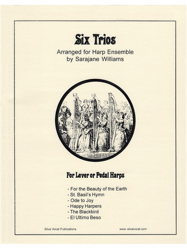 Six Trios for Harp Ensemble, arr. by Sarajane Williams, music book