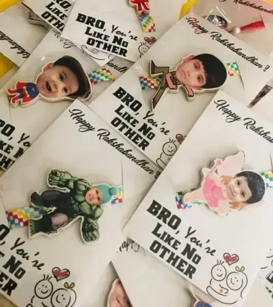 Caricature customized face rakhi