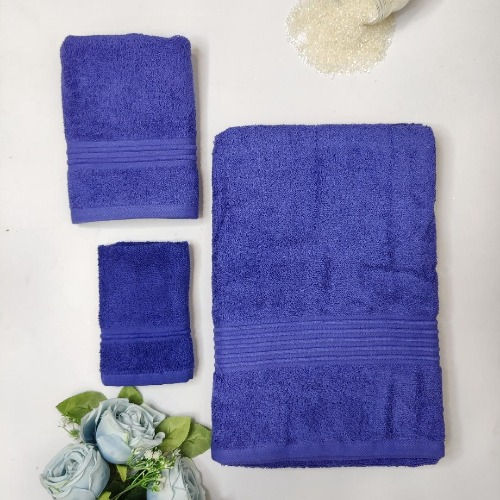 Thumbnail: Embroidered hand and body towel gift set India