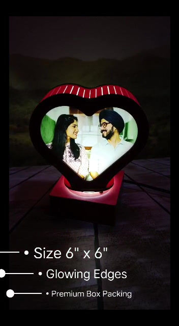 Thumbnail: Customized rotating red theme lamp personalized with photo