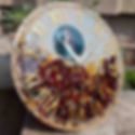 Customized resin varmala clock with couple names and wedding photo