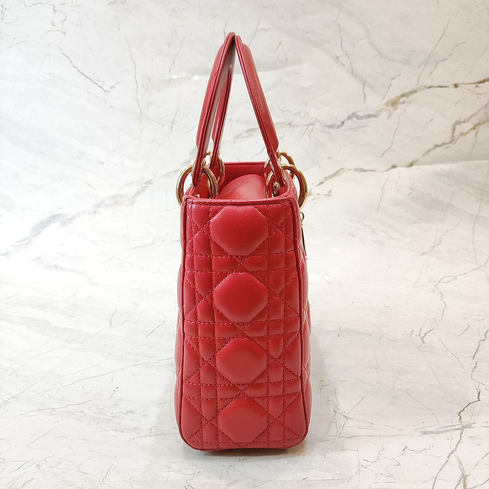 Thumbnail: Lady Dior Small Red Ghw 