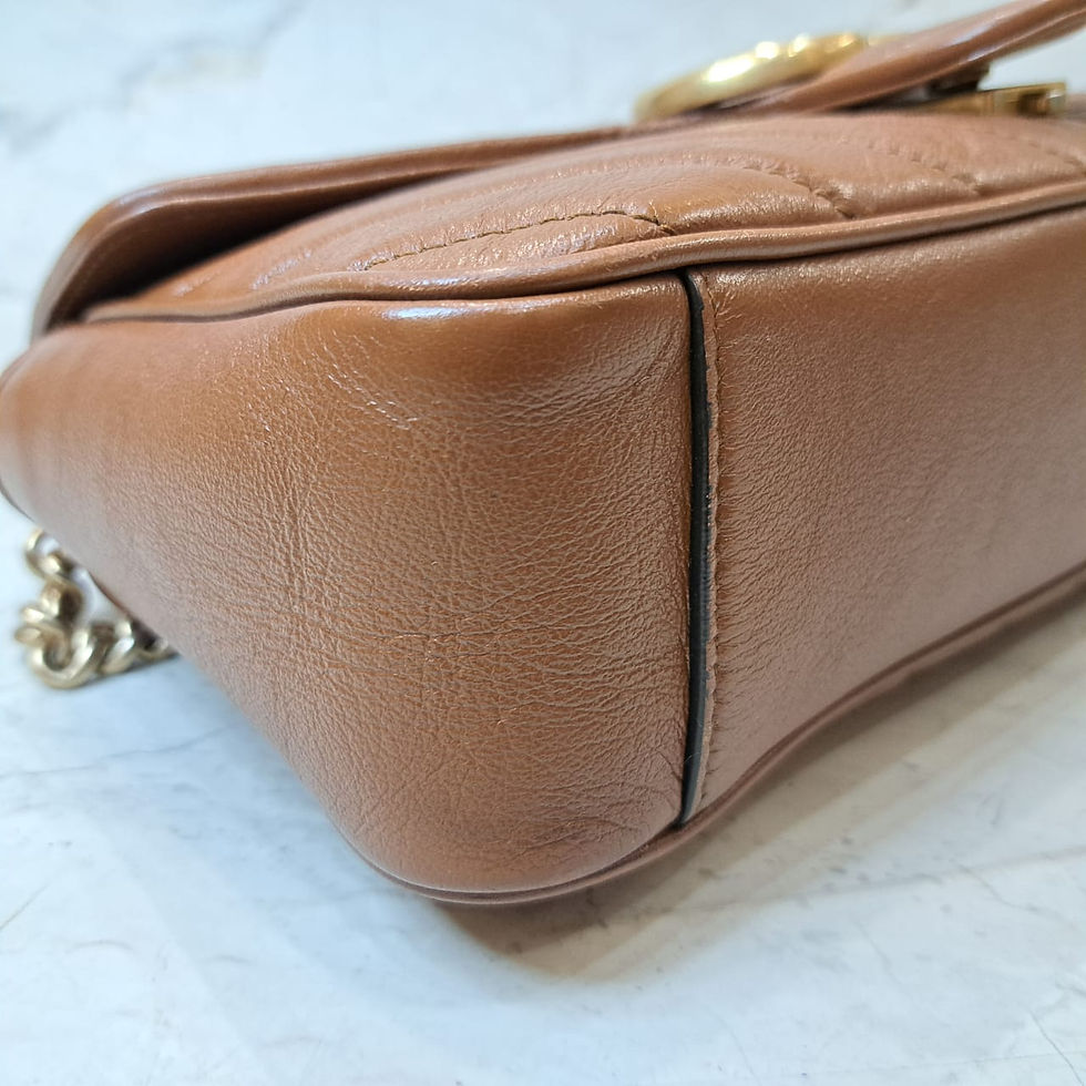 Thumbnail: Gucci Marmont Small Caramel Ghw