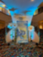 Giant daisy floral installations Melbourne at Smurfs event