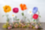 Giant flowers Melbourne art display in vibrant colors