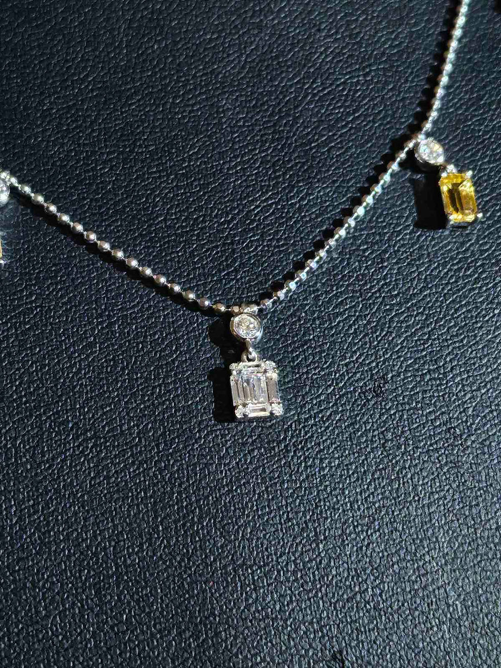 Thumbnail: 0.201 ct natural diamond VVS-VS-GH 14K WG 7.4g 16.5 inches