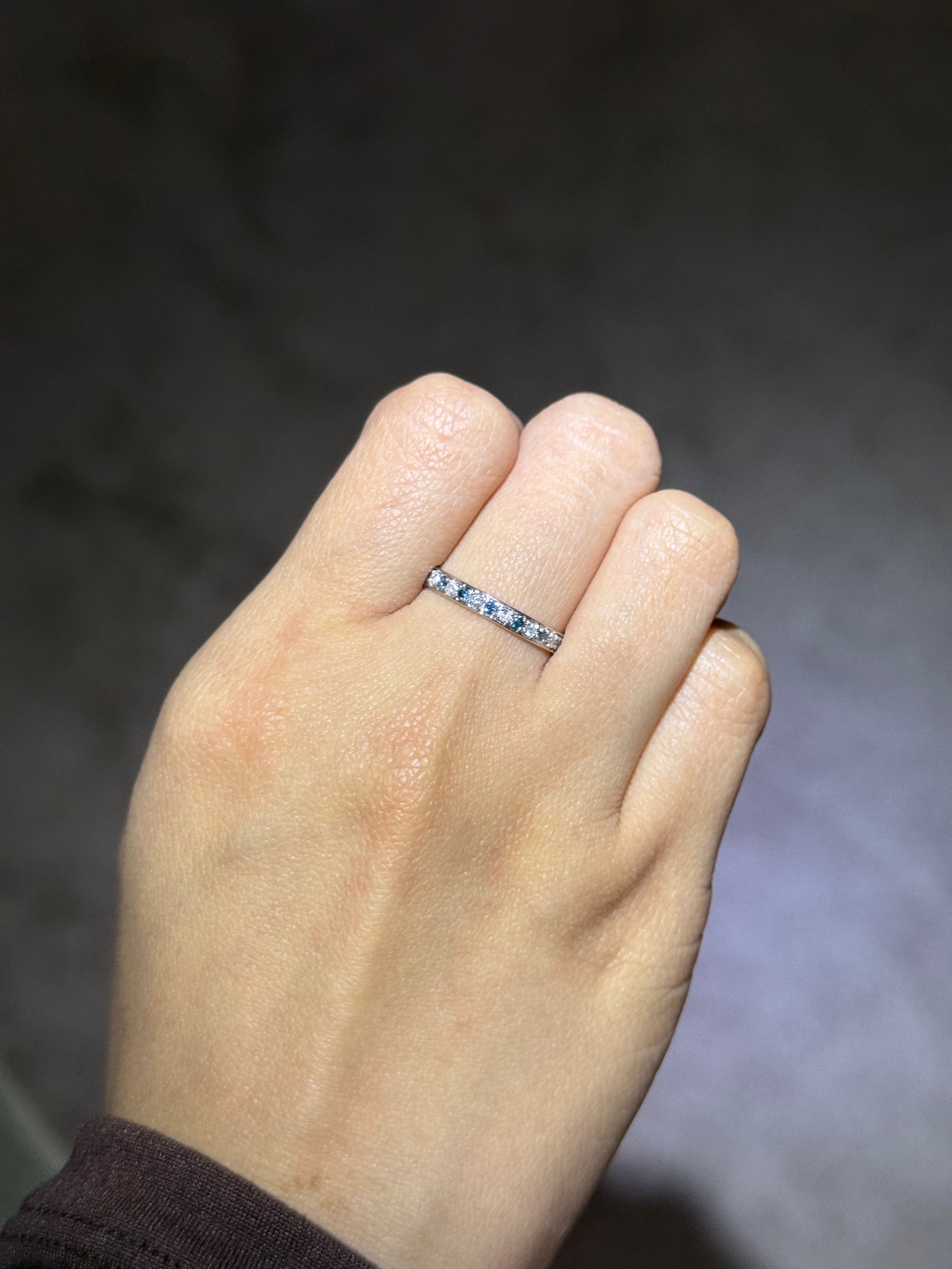 Blue Diamond Half Eternity (Natural)
