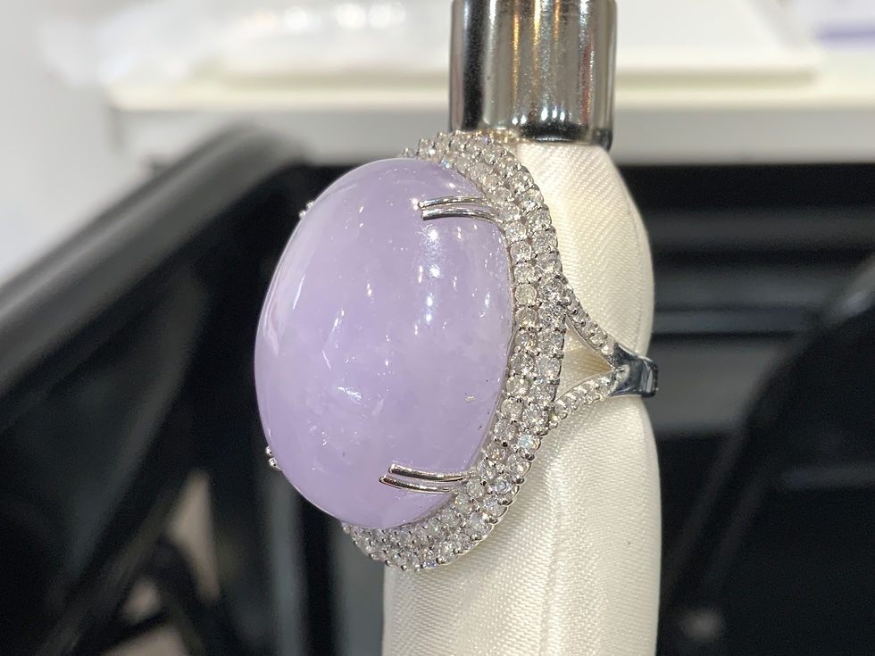 Thumbnail: LJ#265 | 45.43ct | Lavender Jade  | 18K | 13.70g | Size 30mm
