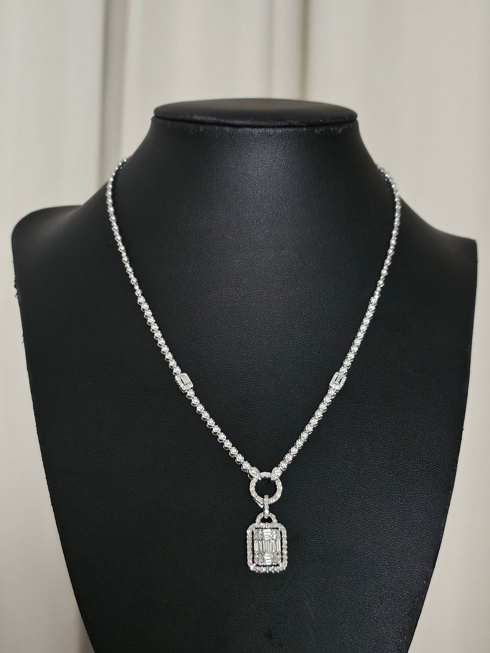 Thumbnail: 1.121 ct natural diamond VVS-VS-GH 14K WG 11.12g 16 inches