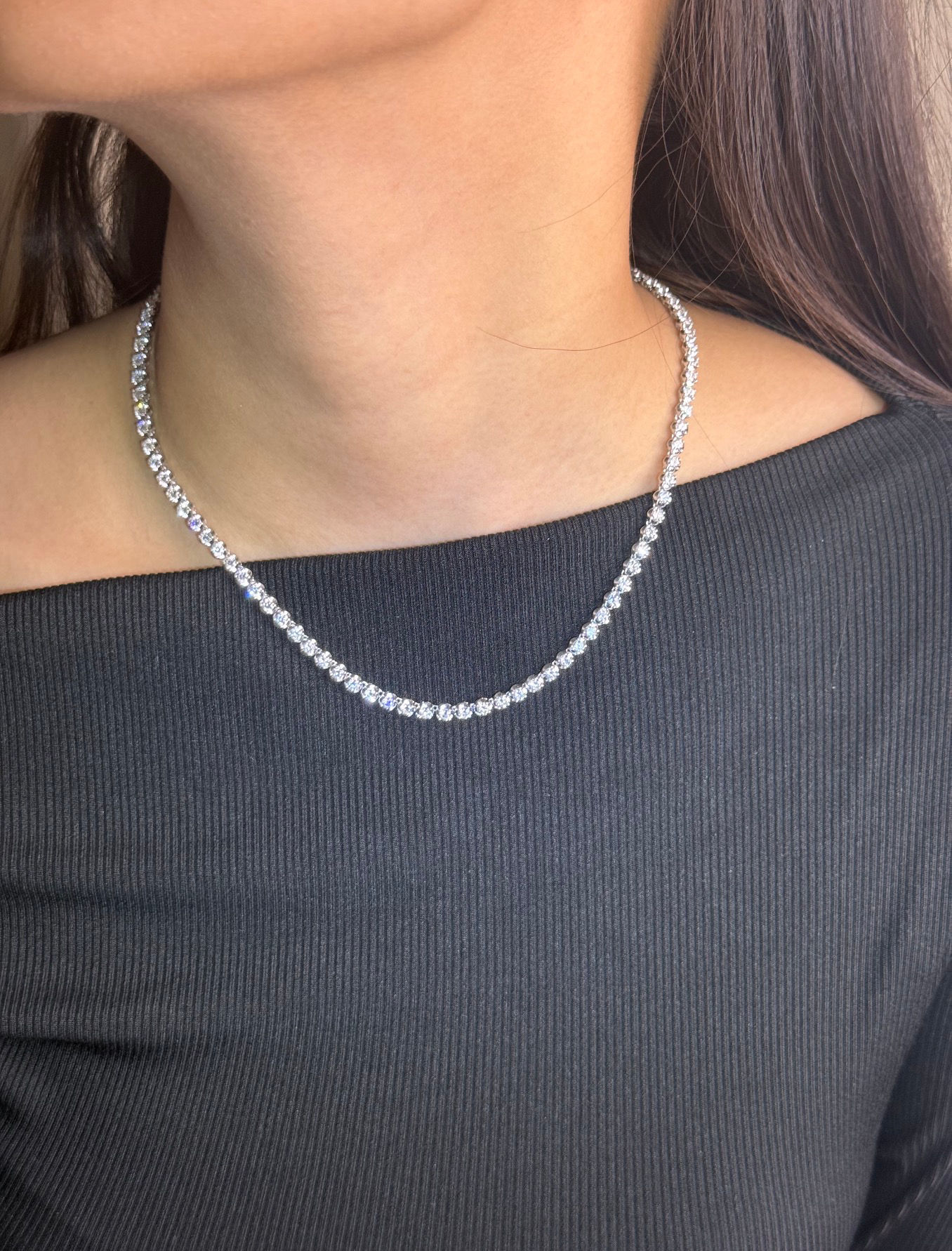 7.54 ct natural diamond VVS-VS-GH 14K 15.63g 16 inches