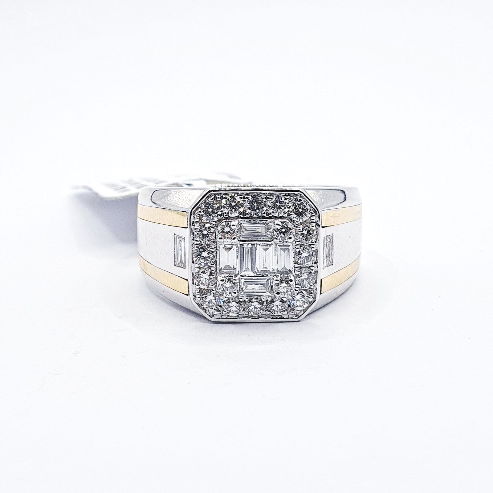 Asscher Illusion Men's Ring