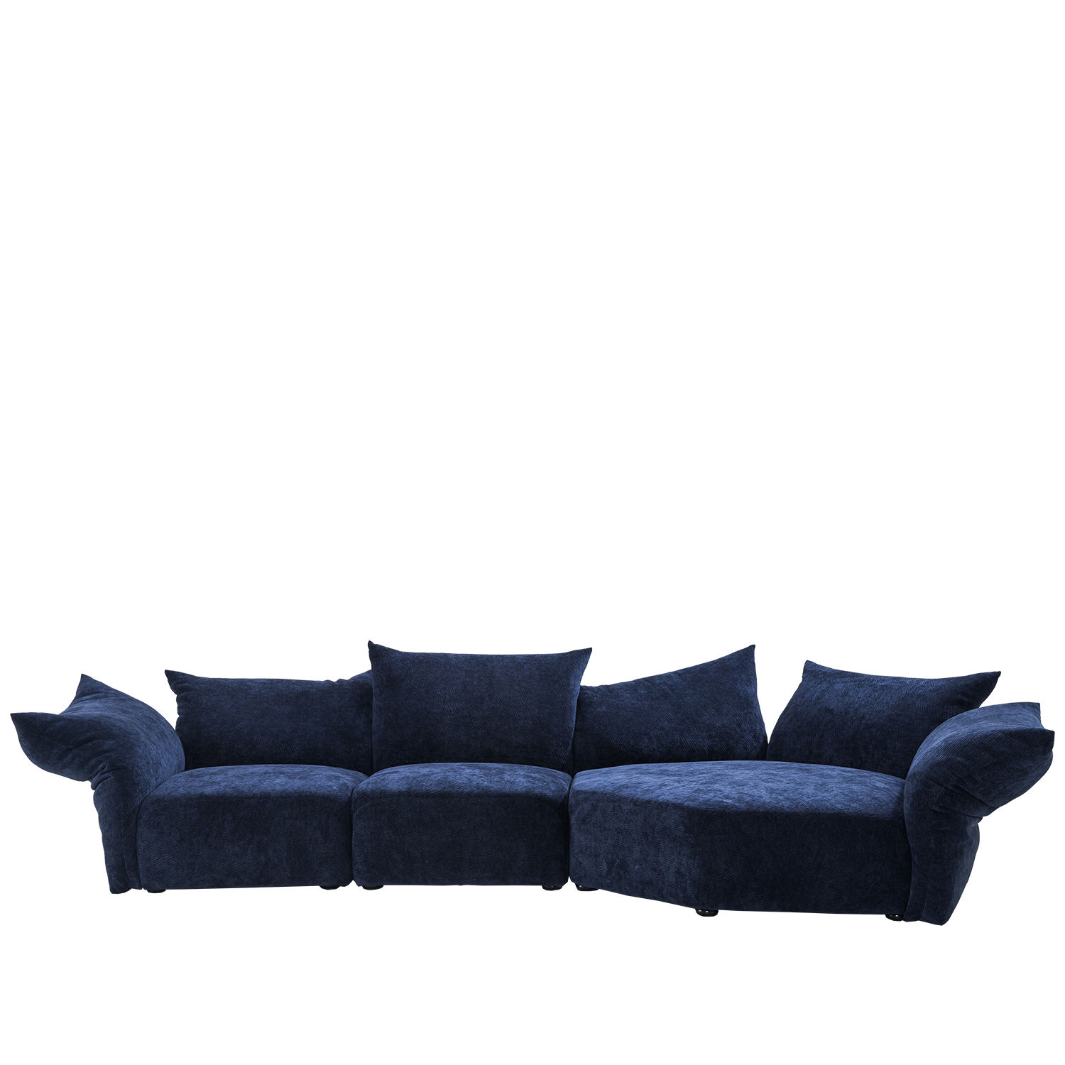 Velvet Fabric Sofa FLOWER L Shape