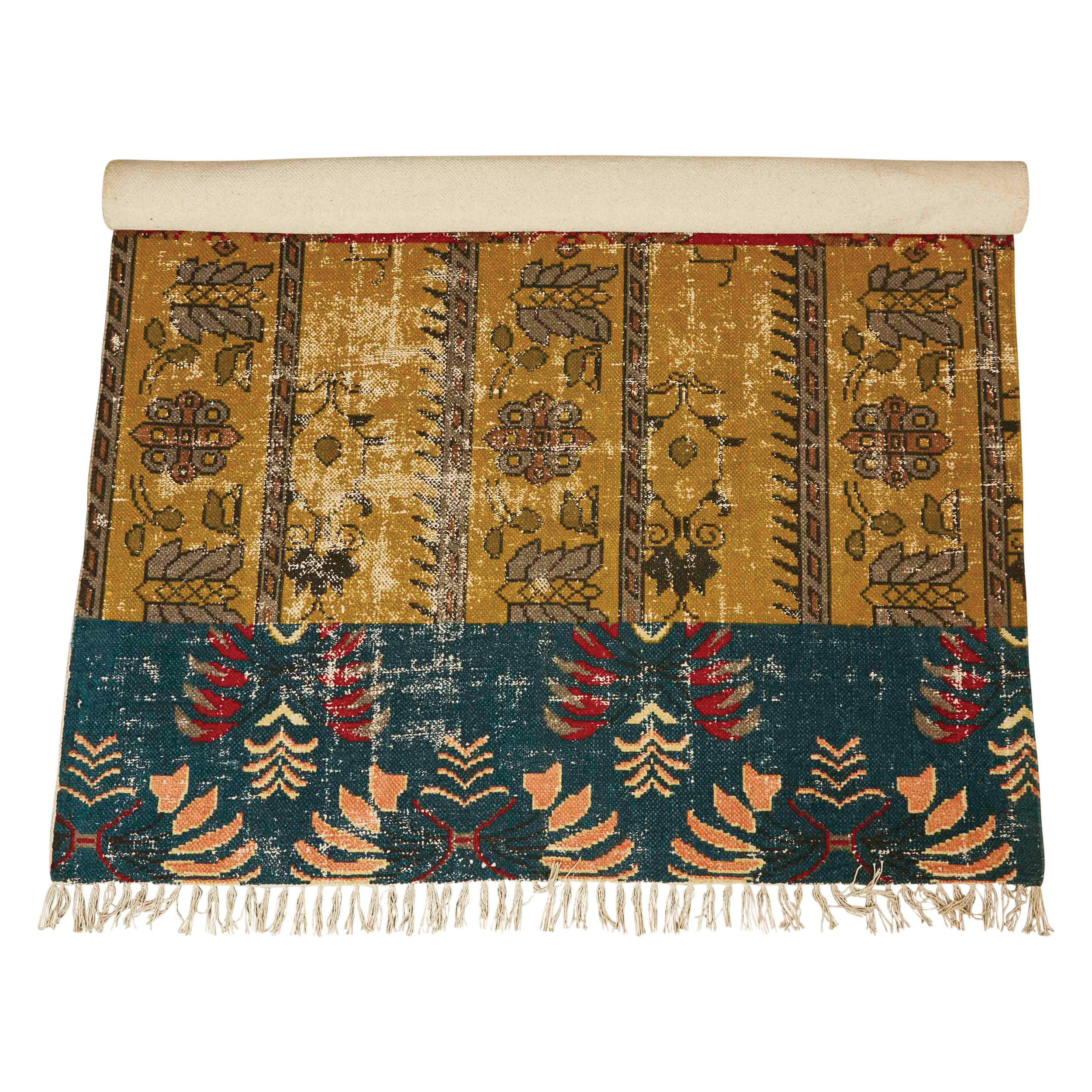 4' x 6' Woven Cotton Printed Rug