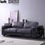 Thumbnail: Aluminium Leather Sofa – BLACK AIRCRAFT 3 Seater