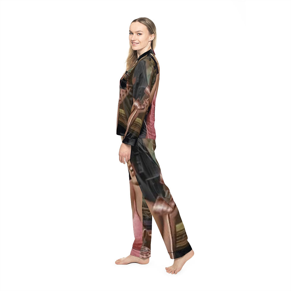 Miniature : Pyjamas en satin pour femmes 