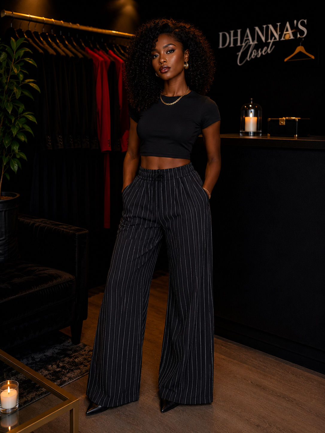 ✨ Pantalon Palazzo Rayé – Élégance & Confiance ✨