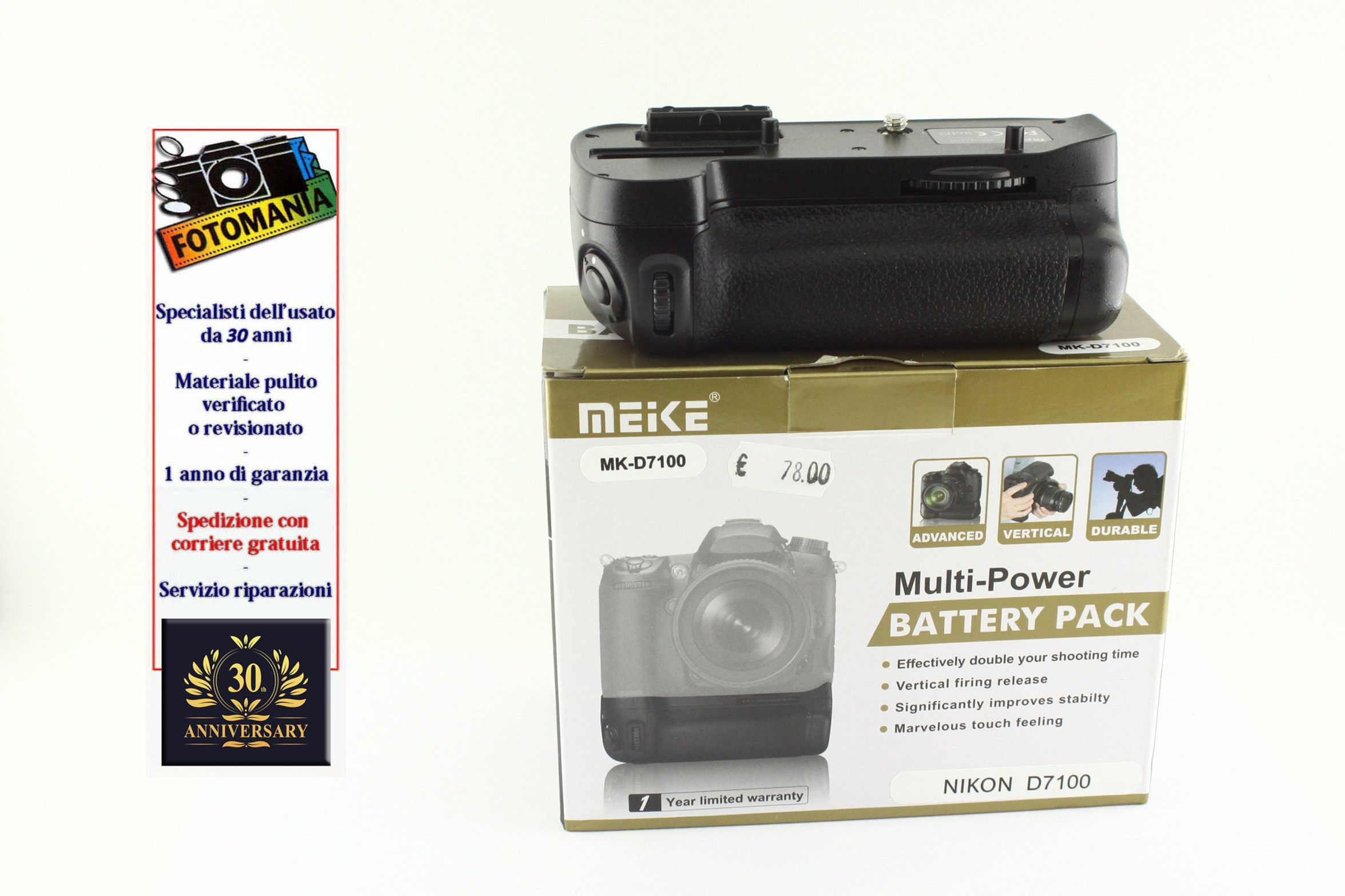 Meike batterygrip per Nikon D7100