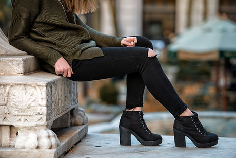 black high heels
