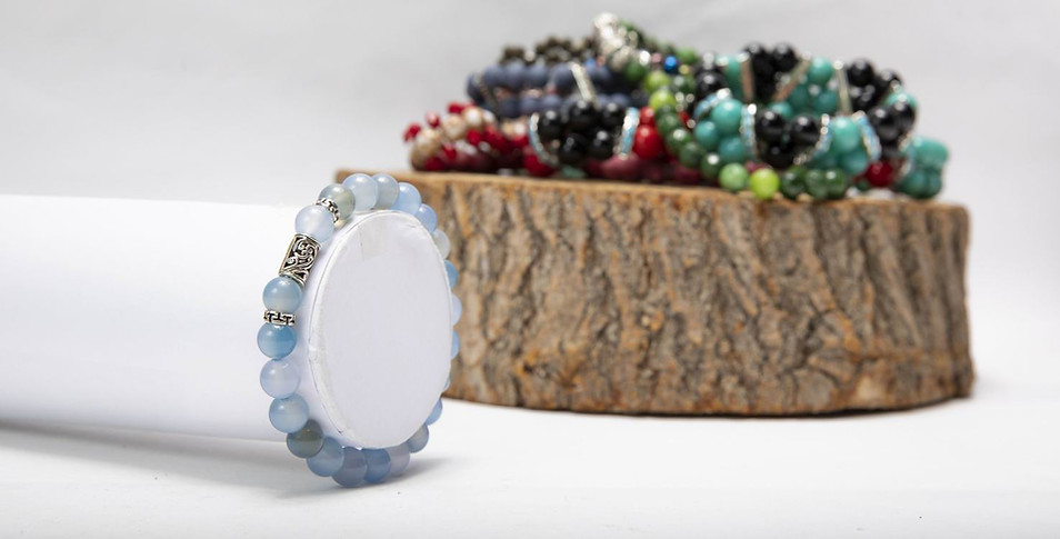A beautiful collection of Healing Crystal Gemstone Bracelets from our Australian Designer