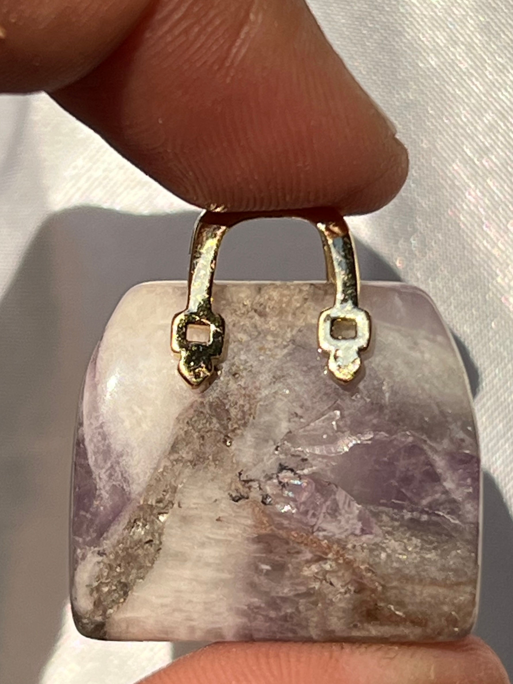 Chevron Amethyst Handbag Charm 