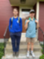 First day of school. B (left)) going into 10th grade, and J (right) is a senior!