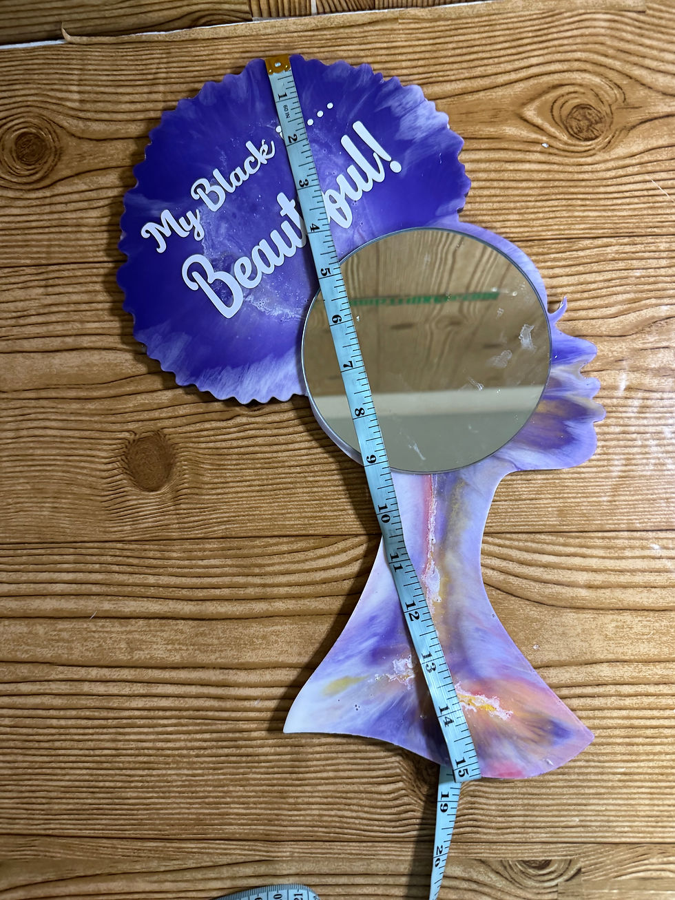 Thumbnail: Large Afro Puff Mirror