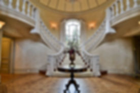 Plaster Entry with Limestone balustrades