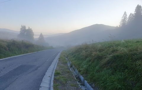 That Damn Hill in Nieledwia on a misty morning