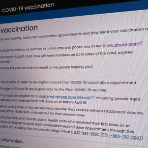 Ontarians say initial vaccine appointments tough to cancel once earlier dose booked
