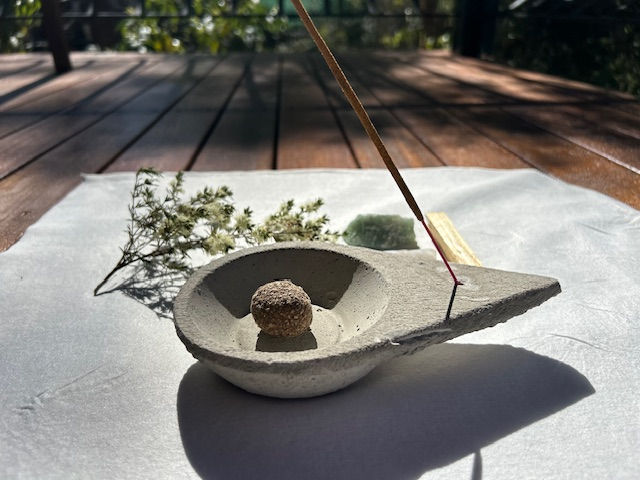 Thumbnail: Sagrada Madre Triangular Cement Smudge & Ritual Bowl