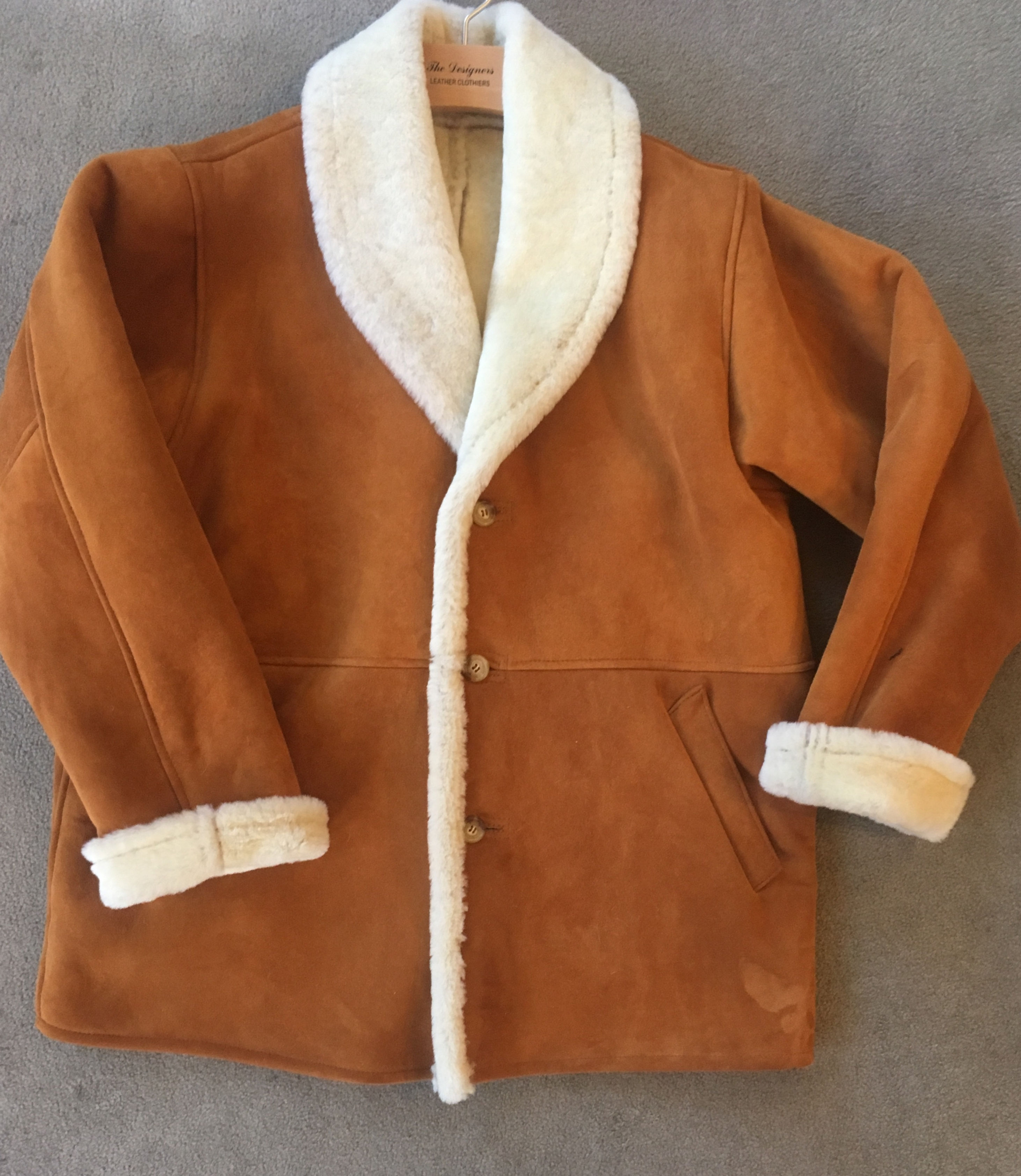 Marlboro Shawl Collar Spanish Merino Shearling Jacket/Custom-made/ Best of Boston