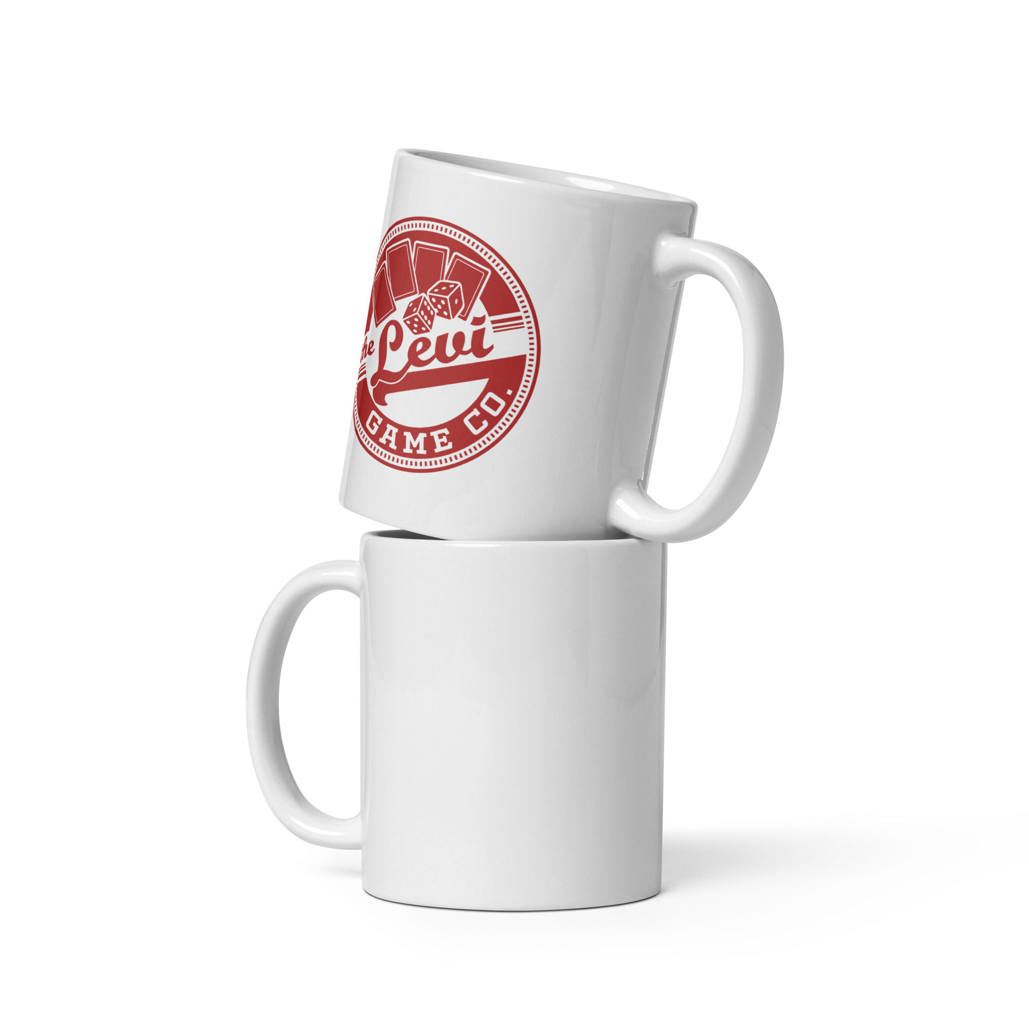 White glossy coffee mug