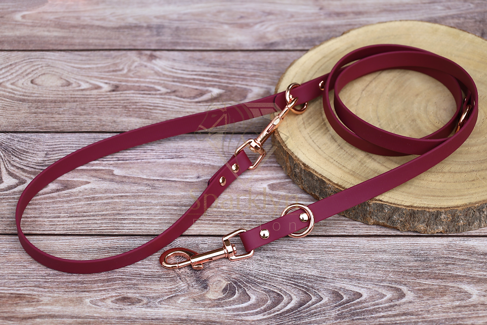 Miniaturbild: Biothane-Halsband-Set "Wine Red", 33-42 cm