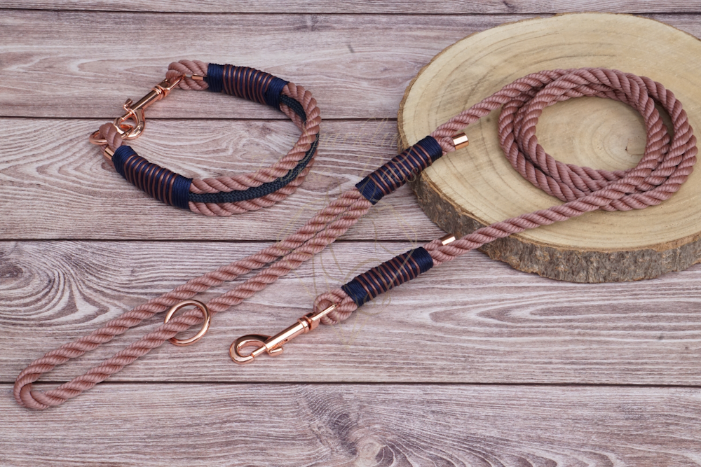 Tauwerk-Halsband-Set "Basic Plus", 39 cm, gedreht