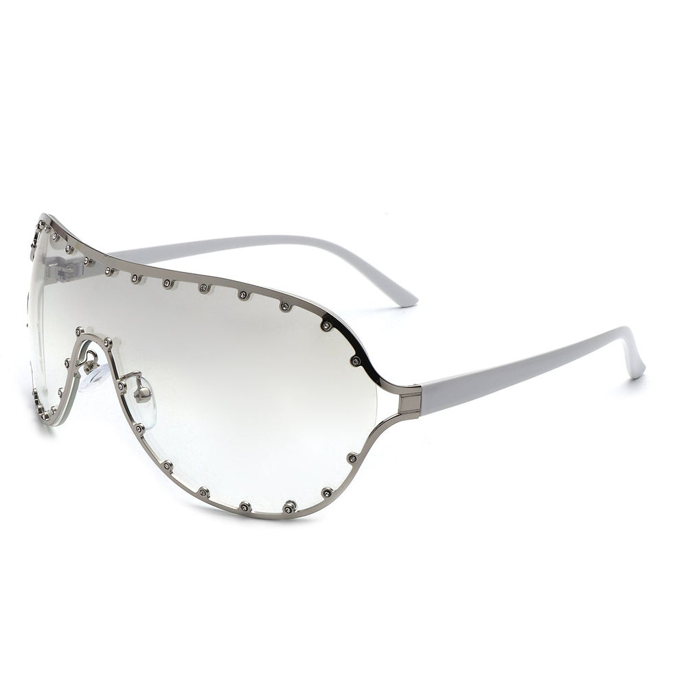 Thumbnail: Evanesce - Oversized Aviator Rhinestone Design Women's Sunglasses