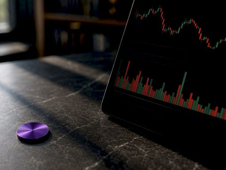 Volume histogram on market analysis display