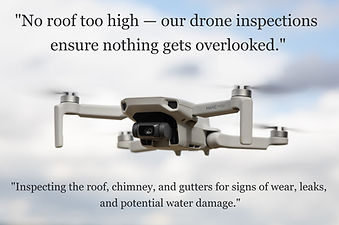 Certified home inspector operating drone to assess roof condition and structural integrity