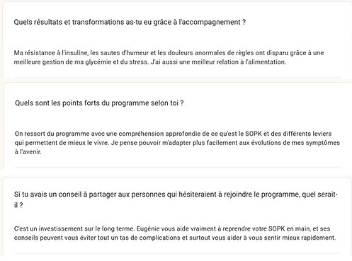 Vos témoignages