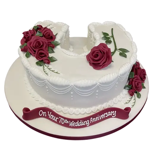 Bespoke horse shoe cake with intricate icing details, crafted for celebration in Solihull, West Midlands.