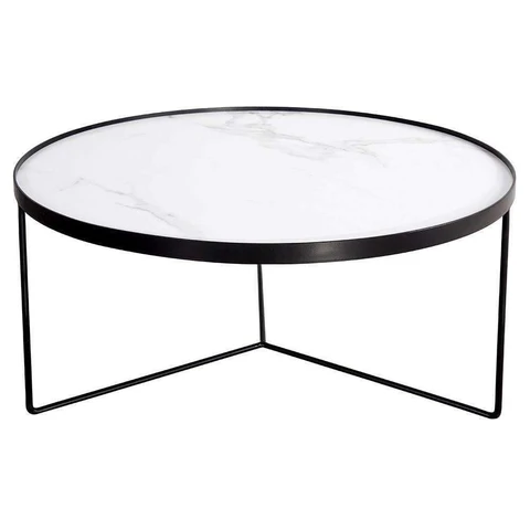 Black and White Marble Look Coffee Table | darbyandgrey